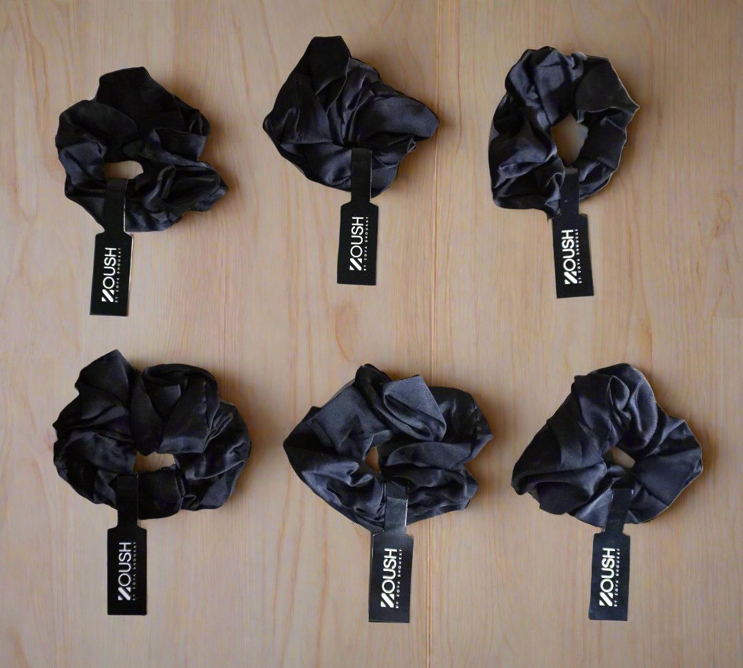 Black Silk Scrunchie